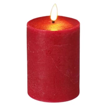 Red LED Timer Candle – 75 x 100mm Flickering Flame Effect