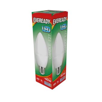 Eveready 5.2W Opal LED Candle Daylight E27 Lightbulb