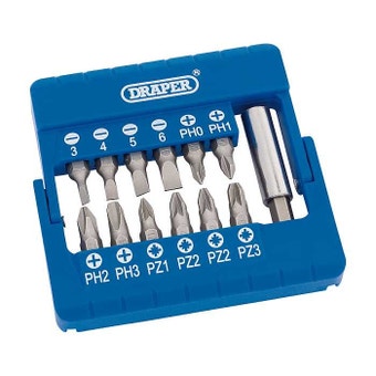Draper Screwdriver Bit Set - 25mm - Pack Of 13