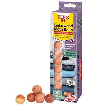 Zero In 20 Pack Clothes Moth Repeller Cedarwood Balls