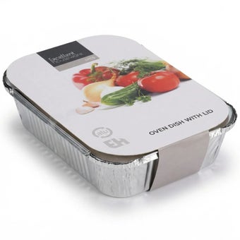Excellent Houseware Aluminium Oven Tray with Lid 260 x 190mm – Pack of 5