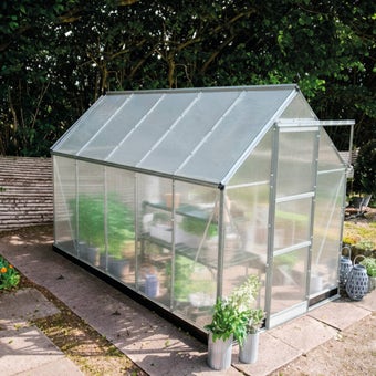 The Halls ICON Range of 6ft Freestanding Greenhouses-Mill-6' x 10'-Polycarbonate - Comes with base