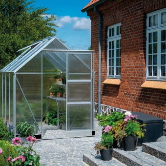 The Halls ICON Range of 6ft Freestanding Greenhouses-Mill-6' x 8'-Polycarbonate - Comes with Base