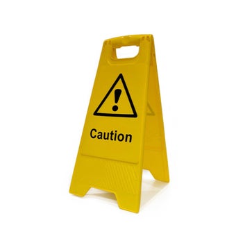 'Caution!' Heavy Duty A Board 620mm x 200mm
