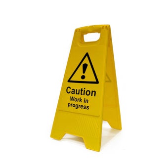 'Caution Work In Progress' Heavy Duty A Board 620mm x 200mm