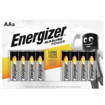 Energizer AA 4+4 (Card Of 8) Alkaline Batteries