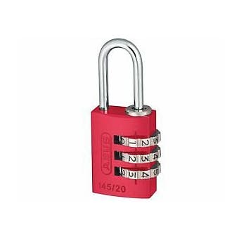 ABUS Aluminium Combination Padlock 20mm - Red