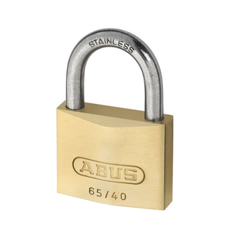 ABUS Mechanical 65IB40 40mm Brass Padlock Stainless Steel Shackle