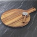 Acacia Pizza Board & Cutter Set – Stylish Wooden Serving Board with Stainless Steel Pizza Cutter