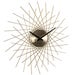Acctim Lohne 50cm Gold Geometric Spoke Wall Clock with Quartz Movement and Spun Metal Hub