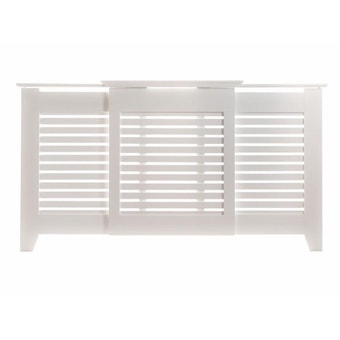Rhode Island Adjustable Radiator Cabinet White - Large
