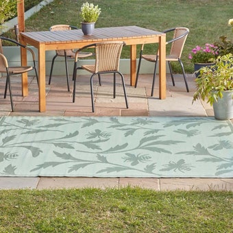 Alfresco Outdoor Mat BeeLeaves Sage 180 x 240cm | Reversible Indoor & Outdoor Rug