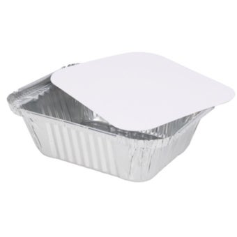 Aluminium Oven Tray with Lid 145 x 120mm – Pack of 10