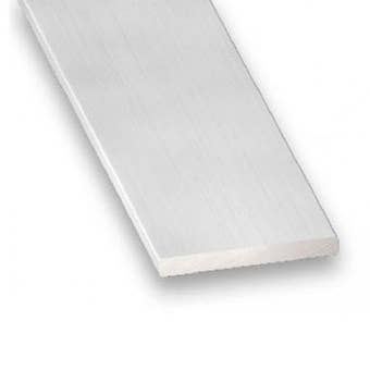 Anodised Aluminium Colourless Flat Strip - 15mm x 2mm x 1m