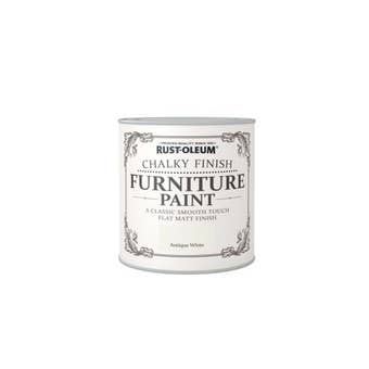 Rust-Oleum Chalky Finish Furniture Paint Antique White 125ml