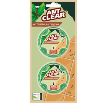 Ant Clear Organic Ant Bait Stations – Dual Pack for Safe Indoor and Outdoor Pest Control