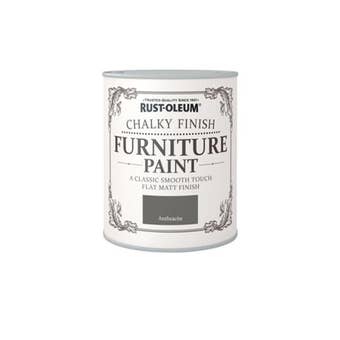 Rust-Oleum Chalky Finish Furniture Paint Anthracite 750ml