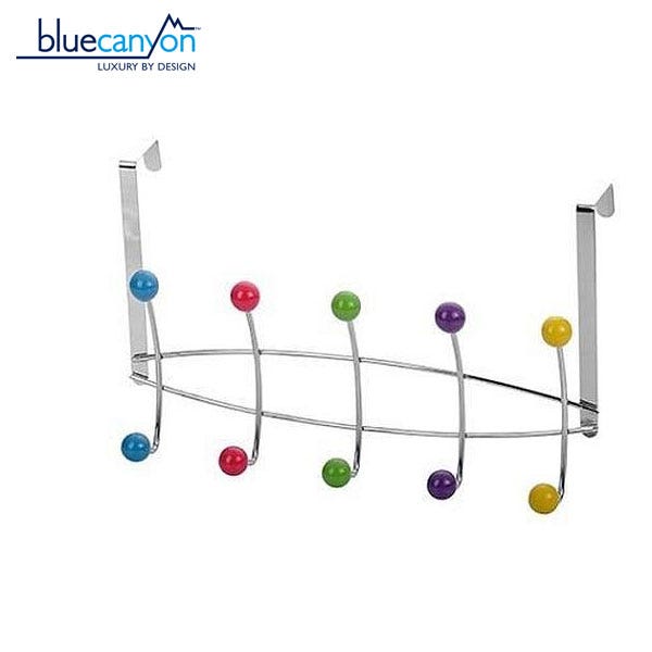 Blue Canyon Aquarius Over Door Chrome 5 Hook Rail