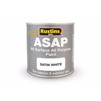 Rustins Quick Dry ASAP All Purpose Paint - White Satin 500ml