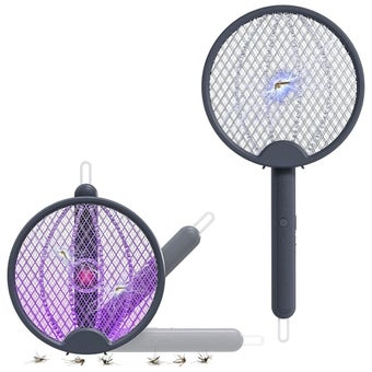 Ashley Folding Rechargeable Bug Zapper with UV Light and Manual Mode – 1200mAh Battery – USB Type-C Charging