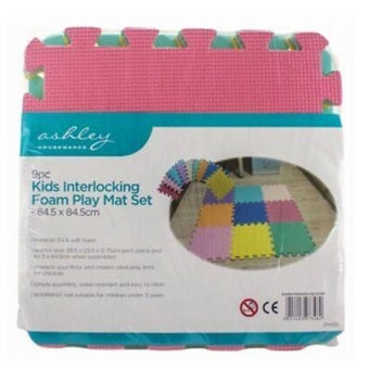 Ashley Kids Interlocking Playing Mat - 9 Pieces
