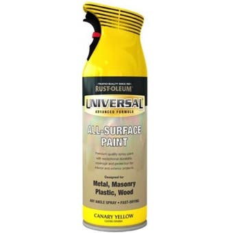 Rust-Oleum Universal All-Surface Canary Yellow Gloss Spray Paint - 400ml