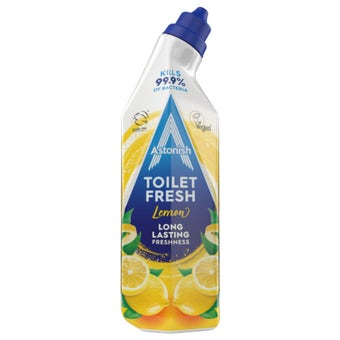 Astonish Toilet Fresh Gel Lemon, Toilet Cleaner that Kills 99.9% of Bacteria and Helps Prevent Limescale