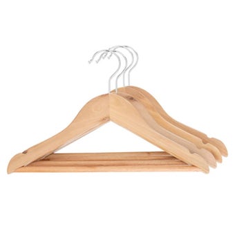 Atmosphere Wooden Children's Clothes Hangers in Maple set of 4 – Professional Grade, 19 cm Height