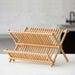 Bamboo Foldable Dish Drying Rack - 42x32x26cm I Eco-Friendly Kitchen Dish Drainer