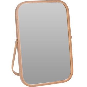 Bamboo Vanity Mirror with Stand 25 x 38cm – Natural Tabletop Dressing Mirror