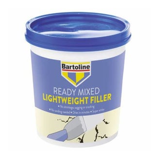 Bartoline Lightweight Ready Mixed Filler - 500ml I Interior and Exterior Use Quick Drying No Sanding Required