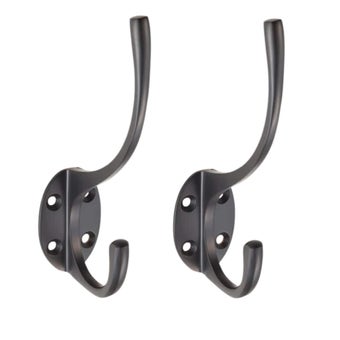 Basta Black Hat & Coat Hook - Pack of 2