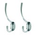 Basta Polished Chrome Hat & Coat Hook - Pack of 2