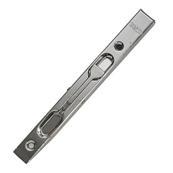 Basta Polished Satin Chrome effect Powder-coated Steel Flush Hinge Door Bolt (L)160mm (W)20mm
