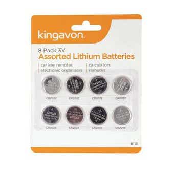 8 Pack 3V Assorted Lithium Batteries
