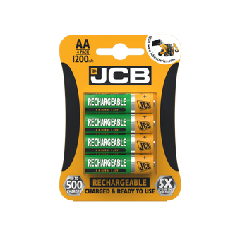 JCB AA Rechargeable Batteries - Pack Of 4