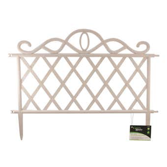 GreenBlade White Plastic Border Fence - 48x36cm