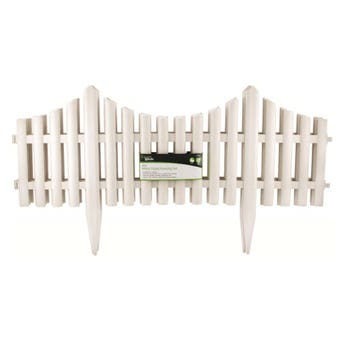 GreenBlade 4 Piece White Picket Fence