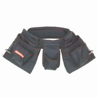 Benman Pro Series Adjustable Tool Belt – 12-Pocket Design with Dual Hammer Holders