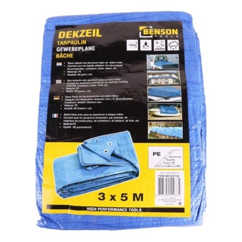 Benson Blue Tarpaulin - 3 x 5m