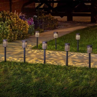 Biba Decor Stake Solar Light I 8 Pieces I Carry Pack Included