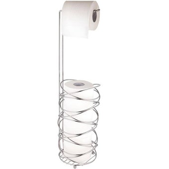 Blue Canyon Birds Nest Toilet Roll Holder – Chrome Freestanding Bathroom Toilet Paper Storage
