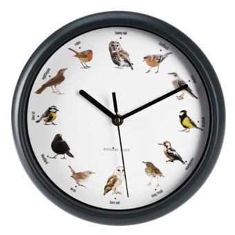 Birdsong Wall Clock I Every hour Different Bird Song I Battery Operated
