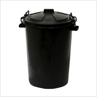 Black Dustbin & Lid 80L