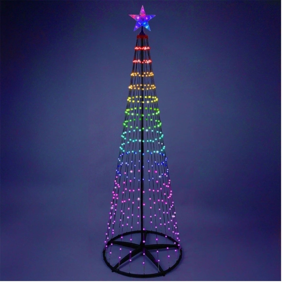 Luminous LED Christmas Tree with 370 LED Lights and Star Topper 2.1m – Indoor & Outdoor Use
