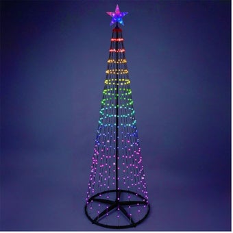 Luminous LED Christmas Tree with 370 LED Lights and Star Topper 2.1m – Indoor & Outdoor Use