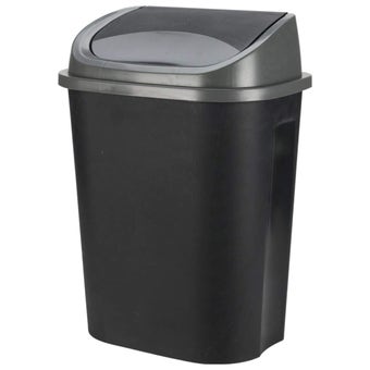 Black & Grey Swing Top Bin 50L
