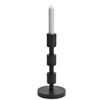 Black Metal Candle Holder 11x25x11cm