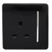 Trendi 1 Gang 13 Amp Switched Socket Black