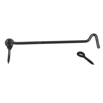 Black Steel Window/Door Hasp 150mm